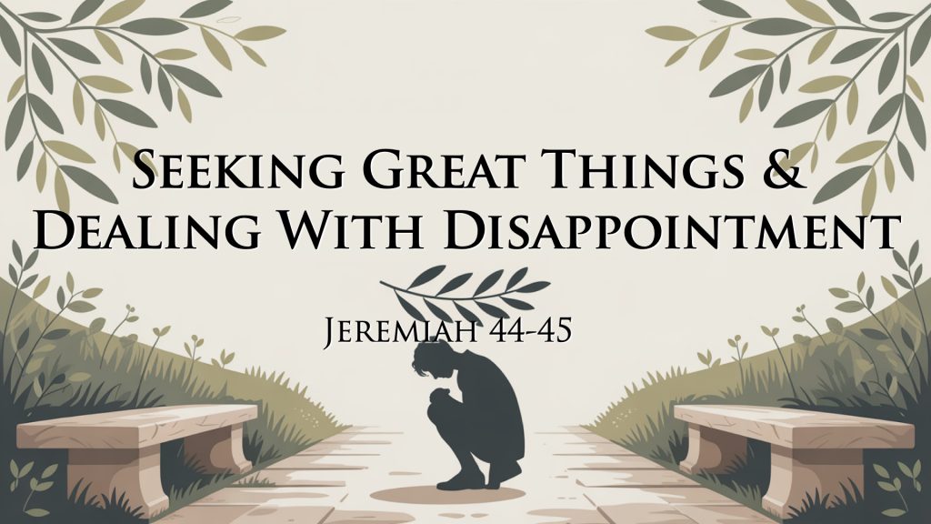 Seeking Great Things (Jeremiah 44-45)